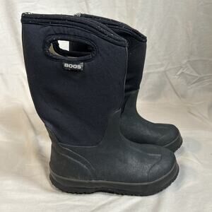 Bogs Classic Hi Black Waterproof Winter Snow Rain Boot Shoe 52065 Youth sz 3